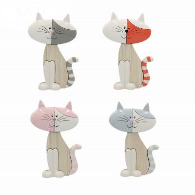 China Porcelain with cat ceramic popular stance MDF Europe vivid MDF fashion fashion gifts design home decoration for sale