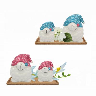 China China Porcelain Sheep Standing Vivid Gifts Ceramic Home Decoration for sale