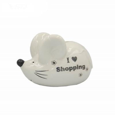 China New China Fashion Porcelain Mouse Ceramic Vivid Design Gifts Save Piggy Bank for sale