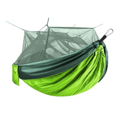 China Soft And Comfortable Hammock Bed Folding Nylon Wholesale Swing Camping Hanging Portable Outdoor Double Hammock for sale