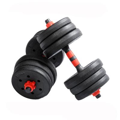 China Weight Cement Adjustable Dumbbells Wholesale Gyms 10kg 15kg 20kg 30kg 40Kg 50kg Arm Muscle Foot Weight Cement Dumbbell Barbell Set for sale