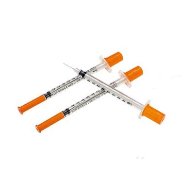 China PVC 1ml Manufacturer 0.5cc 1cc Sterile Syringe Disposable Insulin Syringe for sale