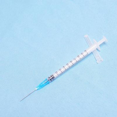 China Factory Wholesale PVC Vaccine Syringe 1ml 3ml 5ml 10ml Disposable Syringe Hospital Medical Luer Lock Syringe With Needle for sale