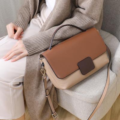 China 2021 new fashion style shoulder bags leather handbags eco-friendly custom small genuine message for ladies for sale