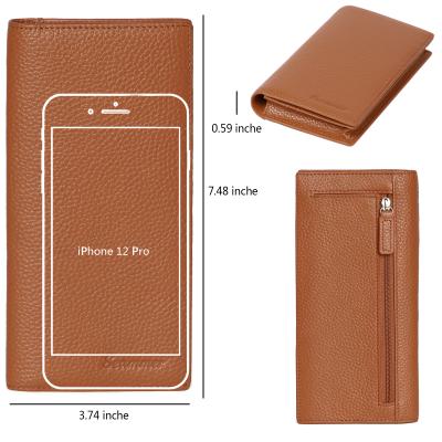 China Waterproof 2022 Women's Slim Wallet Leather Women's Slim Wallet Women's Leather Card for sale