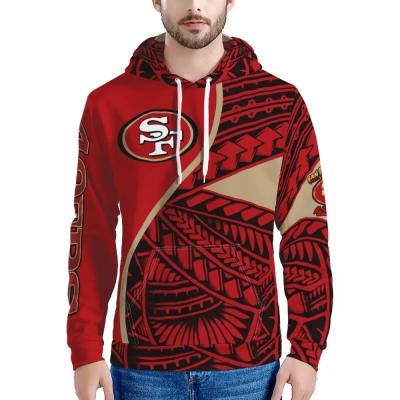 China Custom Team Vintage Men's American Football Anti-wrinkle Polynesian Samoa Tribal Design NFL Hoodies Sweatshirt Fashion for sale