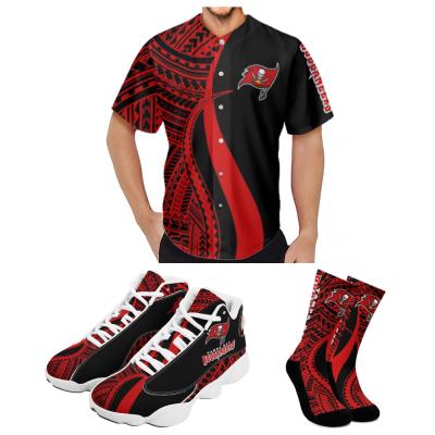 China NFL Antibacterial Samoan Polynesian Tribal American Football Design Team Custom Loose Jersey Comfy Socks Soft Casual Sneakers for sale