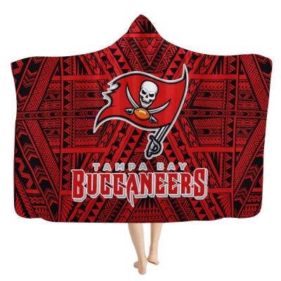 China Anti-Static Promotional Polynesian Samoan Tribal Design NFL American Football Team Anti-Pilling Wearable Hoodie-Plush Warm Blanket for sale