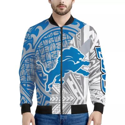 China 2021 New Arrived Custom Made Men Viable Polynesian Samoan Tribal Design NFL American Football Team Casual Windproof Jacket For for sale