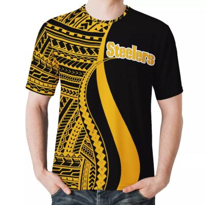 China MOQ 1 Samoa Anti-Wrinkle Design American Football T-shirt NFLE Team Clothing Custom Oversize Man Polynesian Tribal T-shirt Fashion Men Shirt for sale