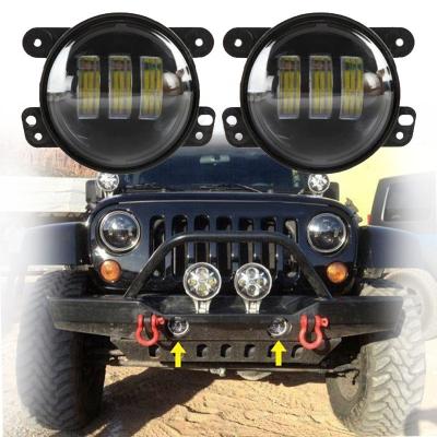 China Die casting aluminum housing automobile led 4 inch 30w led fog lights passing lamp led car lights for jeep jk for sale