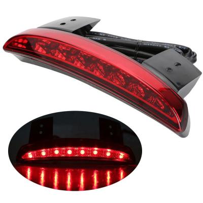 China PC Smoke Cut Fender Edge Motorcycle & RED LED Stop Brake Tail Working Rear Light For Harleys Sportster XL 883N 1200N XL1200V for sale