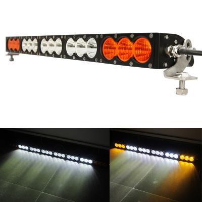 China 32 Inch Die Cast Aluminum Working Guide 180W Optical High Power 4x4 Offroad Light Bar With Warning Yellow Spot Lightbar for sale