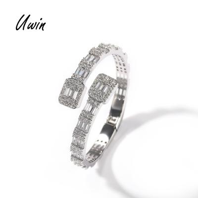 China New Vogue CZ Hiphop Jewelry UWIN Female Micro Pave Square Zirconia Bracelet For Women Hip Hop Jewelry for sale