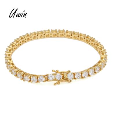 China Hiphop Tennis Bracelet With CZ Hiphop Diamond Tennis Chain For Men's Zirconia Bracelets Gift Wholesale Jewelry for sale