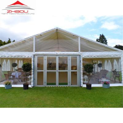 China GB6061-T6 aluminum frame hard pressed extruded glass tent for VIP events, glass marquee for sale for sale