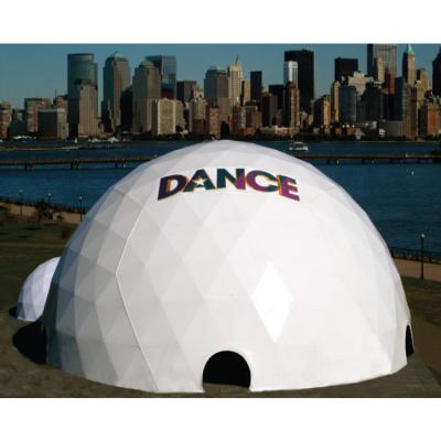 China Diameter 20m Large Outdoor Steel Geodesic Dome Waterproof/Fireproof/Wind-resistant White Tent For Events for sale