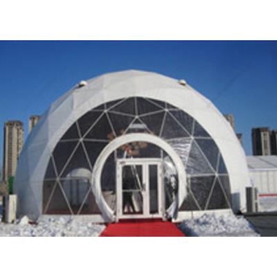 China Small Diameter 10m Air Conditioning Waterproof/Fireproof/Wind-resistant Geodesic Dome Tent For Exhibition for sale