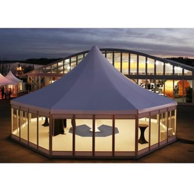 China Waterproof/Fireproof/Wind-resistant outdoor large polygonal roof marquee aluminum meeting tent for sale for sale