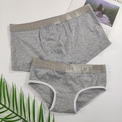 China High Quality Breathable Goods Mens Underwear Cotton Women's Solid Couples Boxers Under Panties for sale