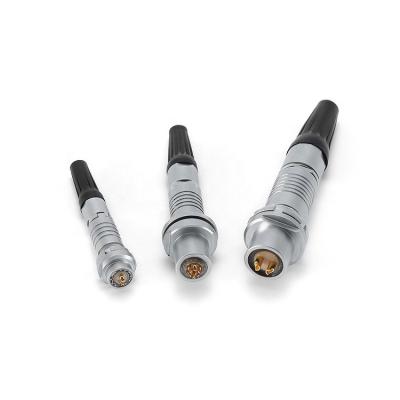 China Factory Price Circular Type F Plug Coaxial Cable Push Pull Connector Aviation Plug Assemblies for sale