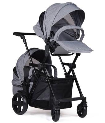 China 2021 Eco-friendly Certified Baby Pram Double Stroller Baby Strollers for sale