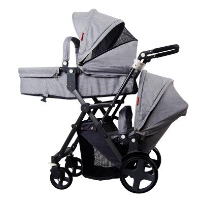 China 2021 Eco-Friendly Certified 3 In 1 Double Stroller Twin Fold Baby Stroller Stroller for sale