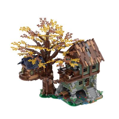 China DIY Building Brick City Country House Fall Foliage Scene Building Model Building Blocks Children Education Building Block Toys Christmas for sale