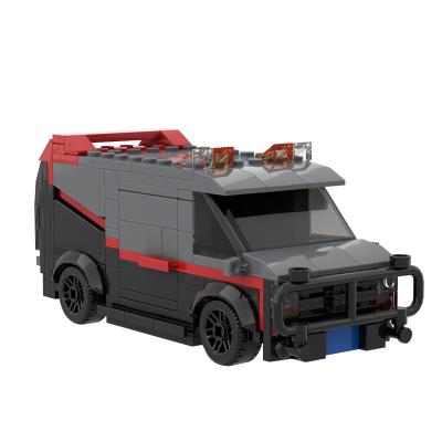 China GMC Vandura Van Classic TV Car MOC-20604 Technic BANG Team Truck City Police Vehicle A-Team DIY Building Brick Building Block Toys Gift for sale