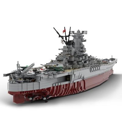 China DIY Building Brick Mo Military Warship Navy Aircraft Building Block Ijn Yamato 1:200 Warship Weapons Battleship Idea Bricks Toys For Kids Gifts for sale