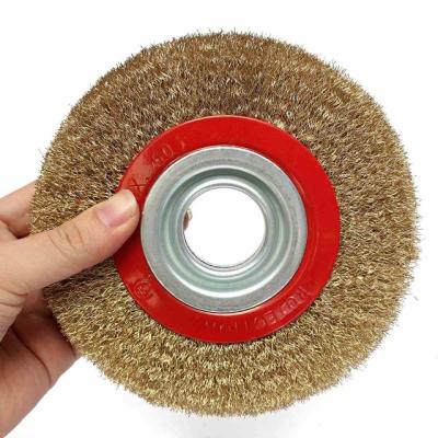 China Wire Wheel Brush Bevel Bench Polishing Wire Brush Circular Grinder en venta