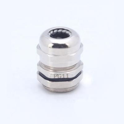 China Tighting PG11 Metal Nickel Plated Brass Wire Cable Glands With Silicone Rubber for sale