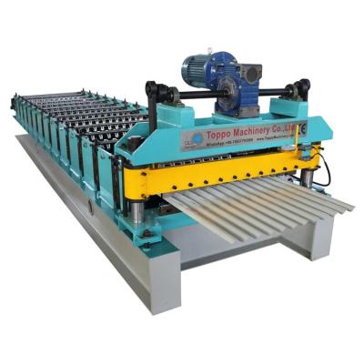 China Automatic / Manual Colored Wave Plate Metal Sheet Roll Forming Machinery for sale