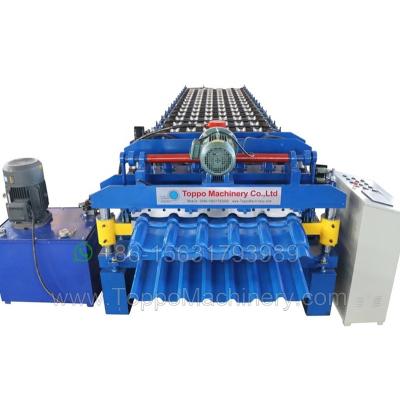 China High Speed ​​High Level Production Double Layer Glazed Tile Roll Forming Line Making Machine for sale