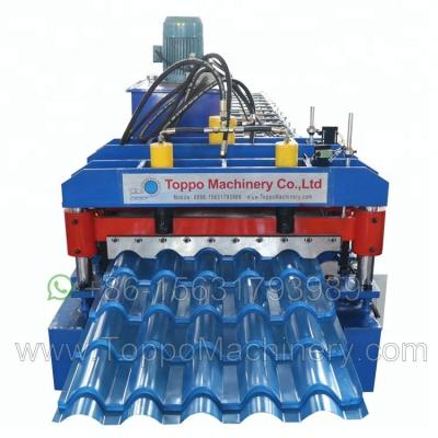 China High Speed ​​Production High Speed ​​Tile Panel Color Glazed Steel Roof Cold Roll Forming Machine for sale