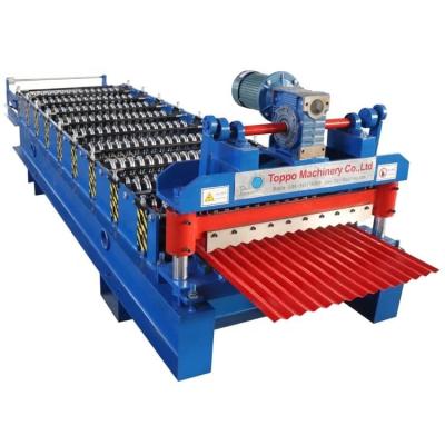 China High Speed ​​Color Production Steel Corrugated Tile Cold Roll Forming Machine for sale