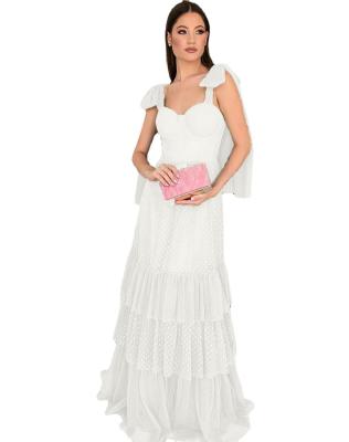 China DT-000116 Spring 2022 New Elegant Women Chiffon Sleeveless Sequins Sleeveless Bridesmaid Dresses Ball Gown Wedding Dress for sale