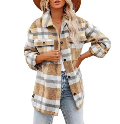 China DT-C000029 breathable new 2021 autumn/winter long-sleeved casual loose lapel plus size coats outwear the coat for sale