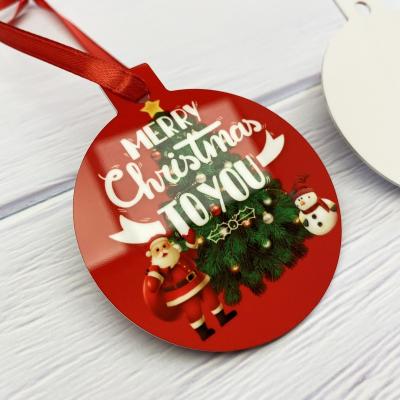 China Beautysub 1.15mm HD Sublimation Aluminum Foil Ornaments Metal Blanks Christmas Sublimation Ornaments for sale