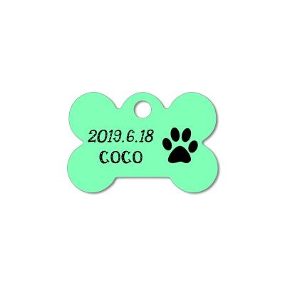 China Business Gift BEAUTYSUB 1.3mm White Double Sided Sublimation Glossy Aluminum HD Pet Tags Custom Metal Cat Tag Printing Heat Transfer Printing for sale