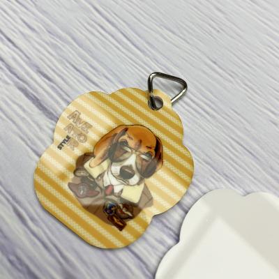 China Business gift BEAUTYSUB 1.3mm white double sided sublimation gloss aluminum HD pet tags custom metal heat transfer photo printing beautysub for sale