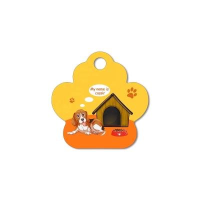 China Business gift BEAUTYSUB 1.3mm white double sided sublimation gloss aluminum HD pet tags custom metal heat transfer image printing beautysub for sale