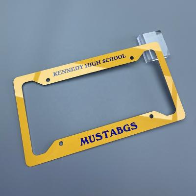 China LS-CLF001 HD Sublimation License Plate Frame Sublimation Printing White Metal Gray Card Aluminum Plate Frames Auto Frame 165.1x311.1mm (6.5