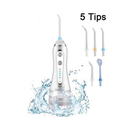 China Outdoor Electric Cordless Dental Irrigator For Teeth Water Tank 300ml H2O Water Flosser For Teeth for sale