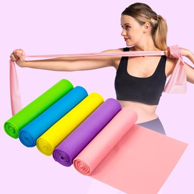 China Home Yoga Exercise Bodybuilding Elastic Resistance Bands Exercise Bands For Yoga And Pilates for sale