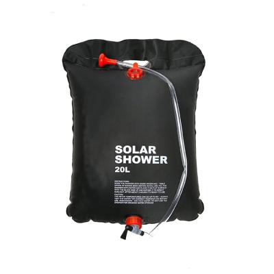 China Portable Camping Hike Bath 20L Ultralight 5 Gallon PVC Hanging Heated Emergency Shower Solar Bag for sale