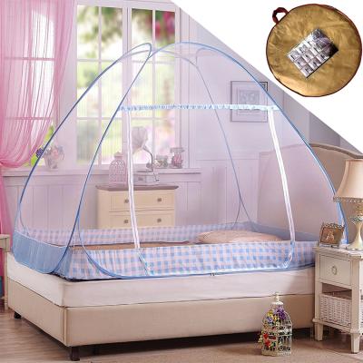 China Insecticide Treated Outdoor Camping Vacation Folded 100% Polyester Pop Double Bed Tent Mosquito Net for sale