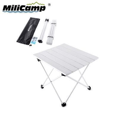 China Collapsible Folding Folding Roll Up Outdoor Picnic BBQ Beach Extending Travel Fishing Camping Table Aluminum 3 Sizes for sale