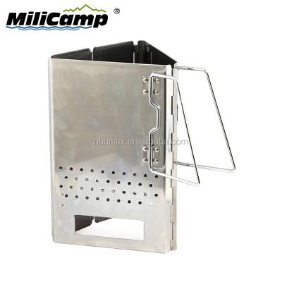 China Outdoor Camping Folding Stainless Steel Charcoal Cooking Stove for sale