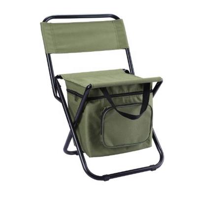 China Portable Foldable Chair Outdoor Sports Camping Hiking Fishing Picnic Chair Light Weight Portable Telescopic Seat Chair Fordable With Cool Bag for sale